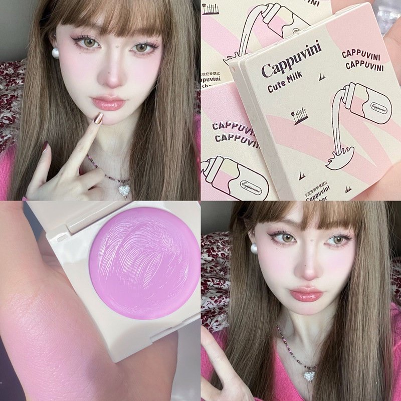 Phấn Má Hồng Dạng Kem Cappuvini Tông Lì Làm Sáng Da Chống Nước Lâu Trôi Không Dễ Phai