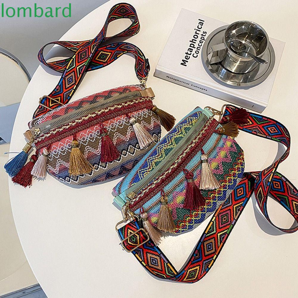 LOMBARD Túi Đeo Chéo Cỡ Lớn Phong Cách Bohemian Thời Trang Cho Nữ