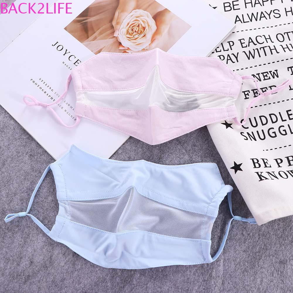 BACK2LIFE Khẩu Trang Chống Nắng Chống Tia uv Bằng Vải Lụa Lạnh Màu Trơn Che Mặt Chống Tia uv Mùa Hè Cho Nam Và Nữ