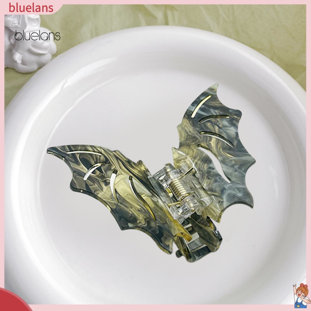 Kẹp Tóc Hình Dơi Màu Trơn Chống Trượt Phong Cách Gothic