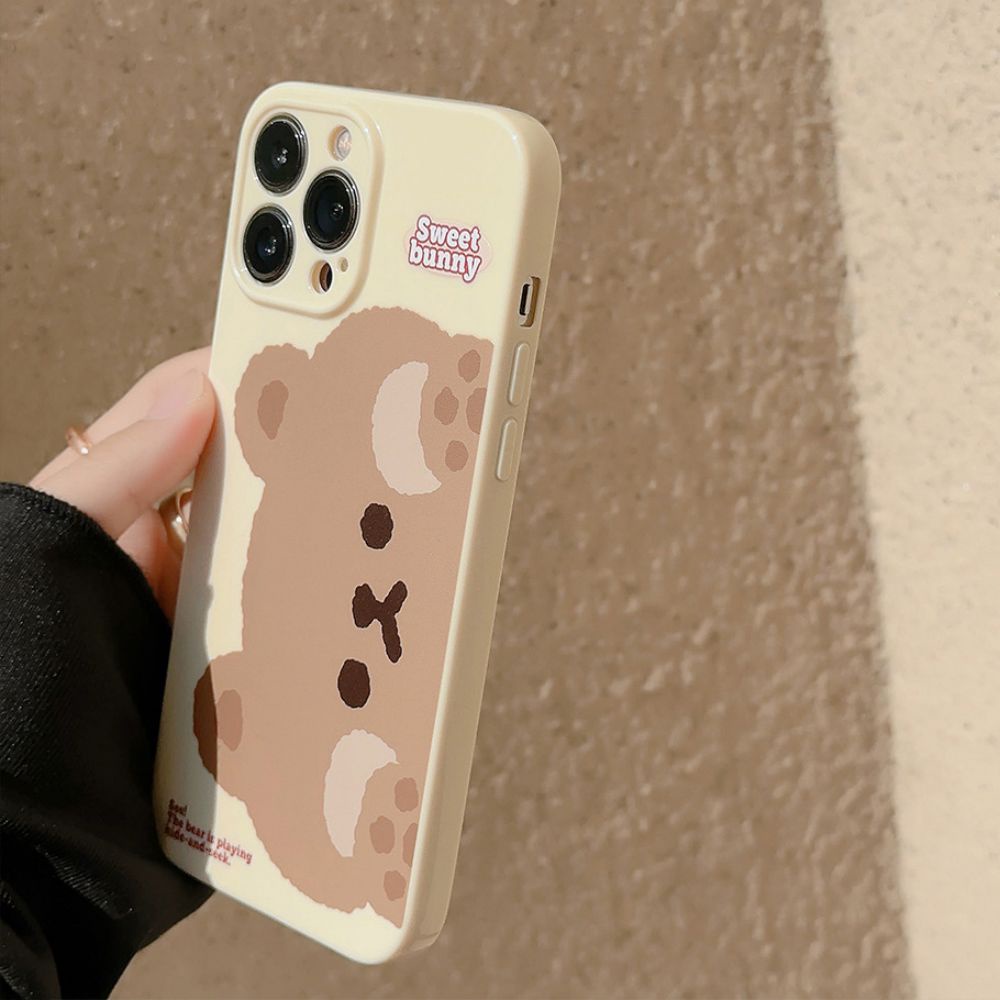 Ốp Điện Thoại TPU Mềm Chống Sốc In Hình Thỏ Hoạt Hình Dễ Thương Cho IPhone 11 12 13 14 Pro Max