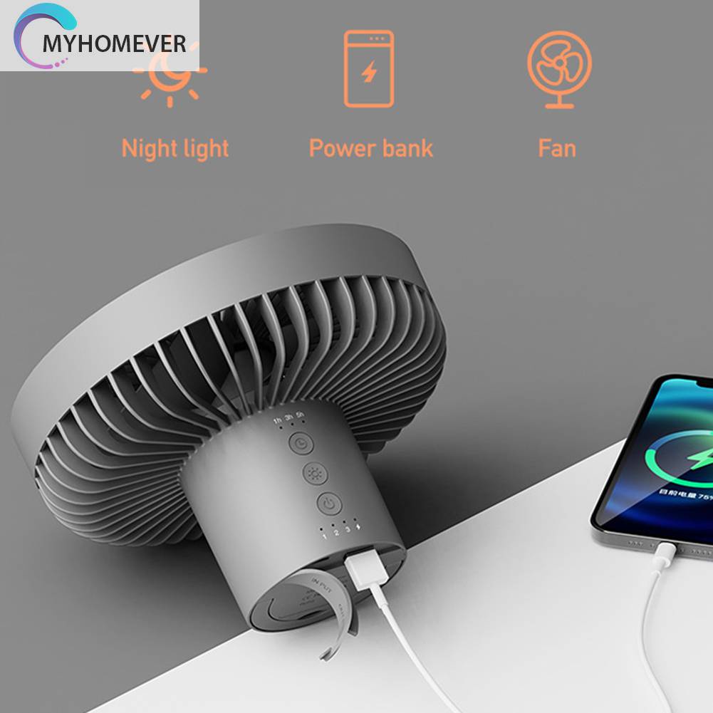 Quạt Làm Mát Để Bàn 3 Tốc Độ 10000mAh Cắm Trại Ngoài Trời