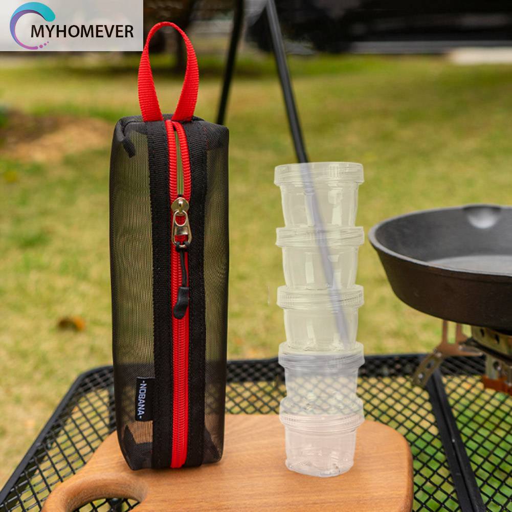 Set 5 Hộp Đựng Gia Vị 40ml Tiện Lợi Cho Các Hoạt Động Ngoài Trời