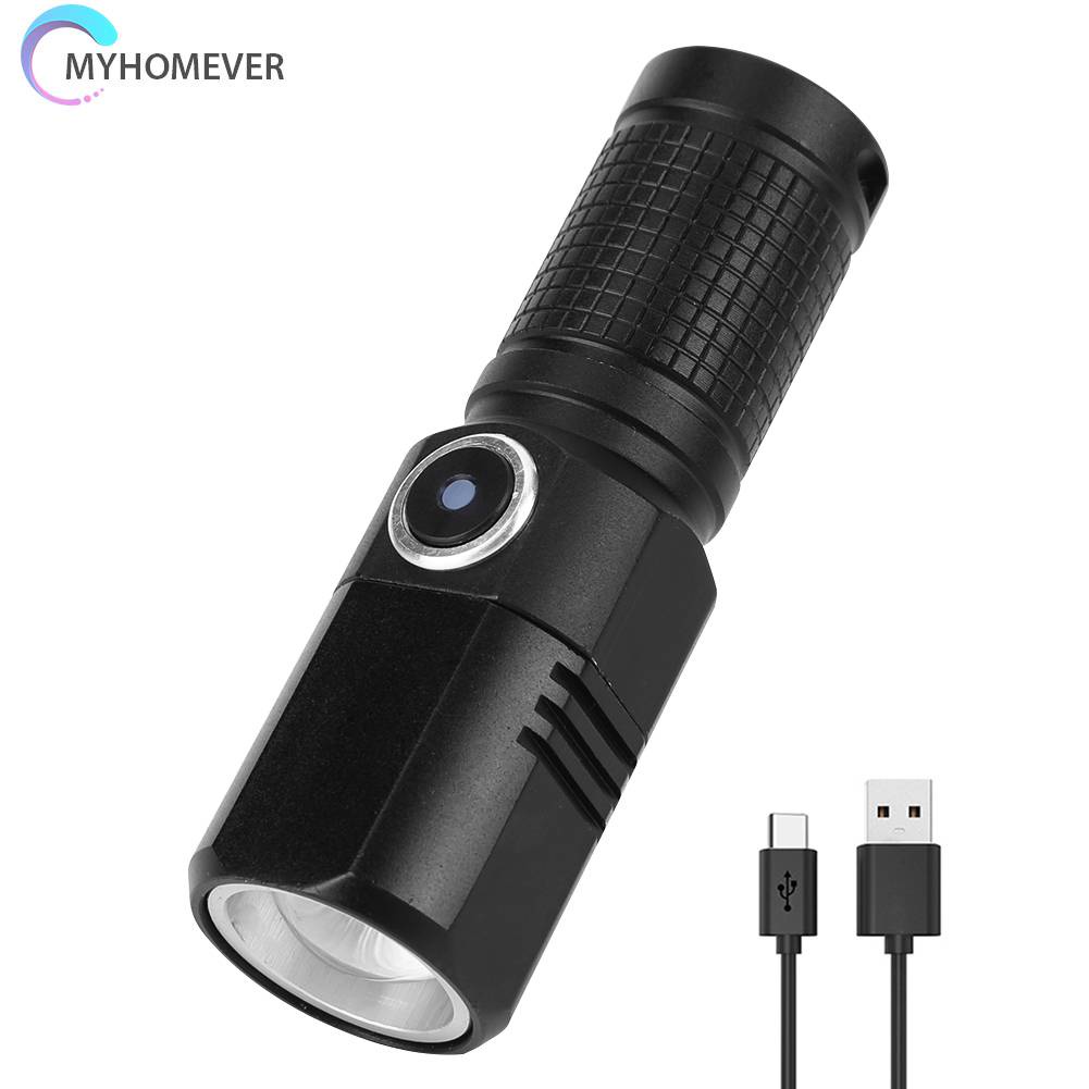 Đèn Pin 800LM XHP50 LED 700mAh / 1200mAh 5 Chế Độ Kèm Sạc USB Loại C