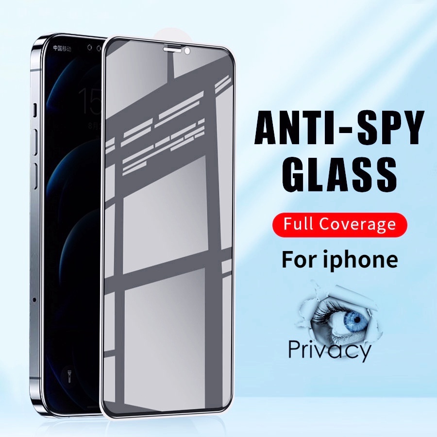 Ốp Điện Thoại Kính Cường Lực Chống Nhìn Trộm Cho iPhone 14 13 12 11 Pro Max Plus Mini 6 6S 7 8 Plus SE X XR XS Max