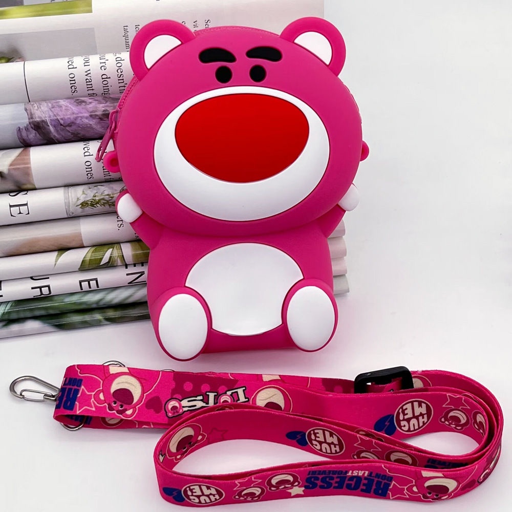 Túi Đeo Vai Đựng Tiền Xu Hình Gấu Hoạt Hình Dễ Thương Cho Bé Gái