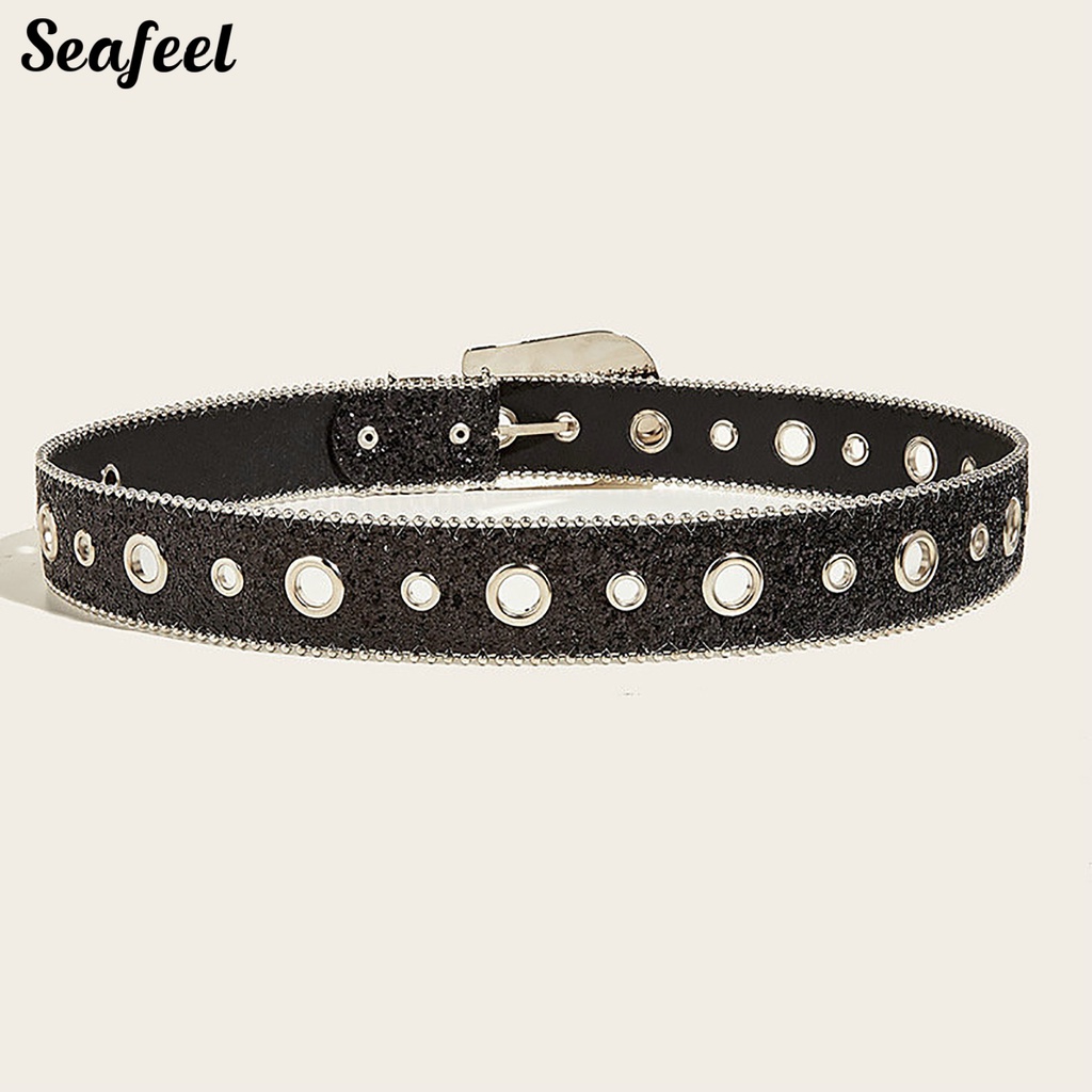 Móc Cài Áo Giả Da Nhiều Lỗ Đính Đá Kim Sa Nhiều Màu Tùy Chỉnh Thời Trang Cho Nữ