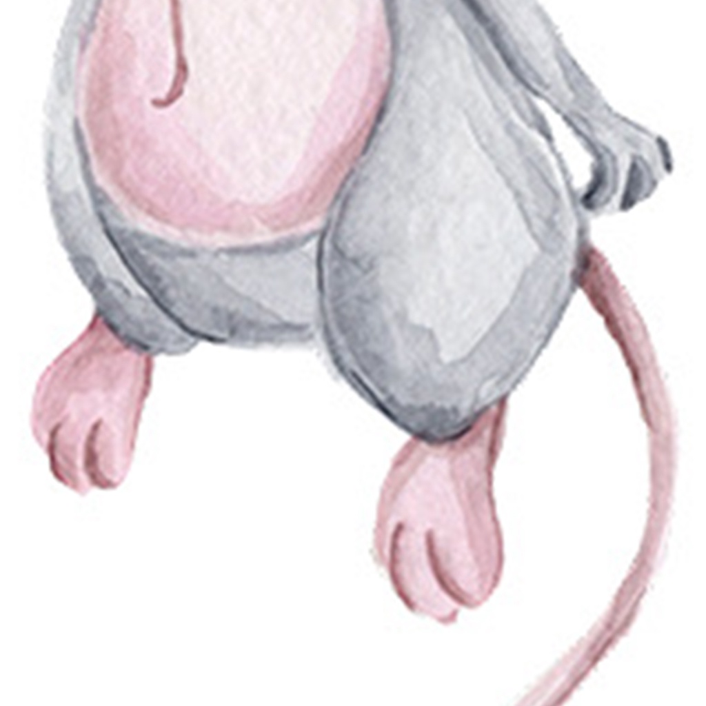 Miếng Dán Tường Trang Trí Hình Chuột Tự Dính Bằng PVC Chống Nước