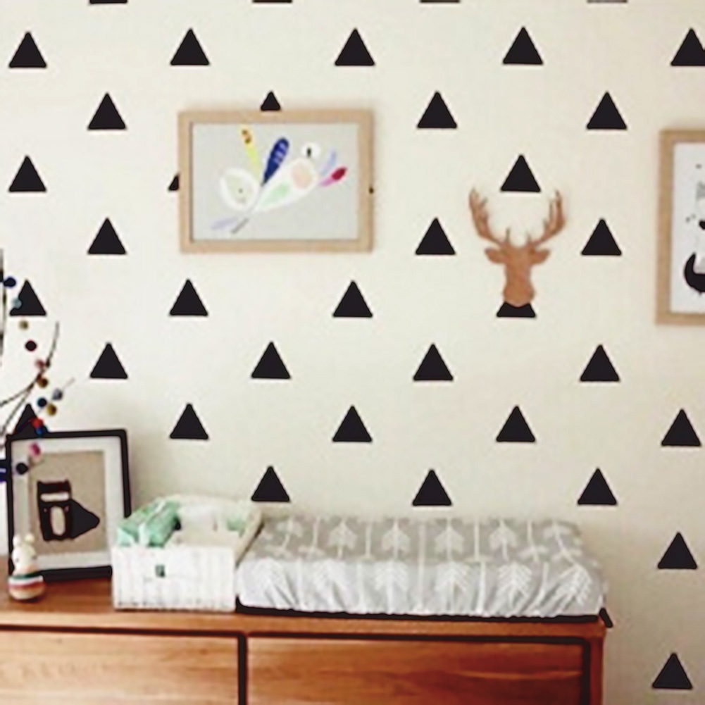 Set 10 / 21 / 42 Miếng Dán Tường Hình Tam Giác Trang Trí Phòng Bé