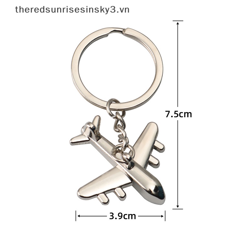 Móc Khóa Hình Máy Bay 3D Bằng Kim Loại Phong Cách Retro Thời Trang