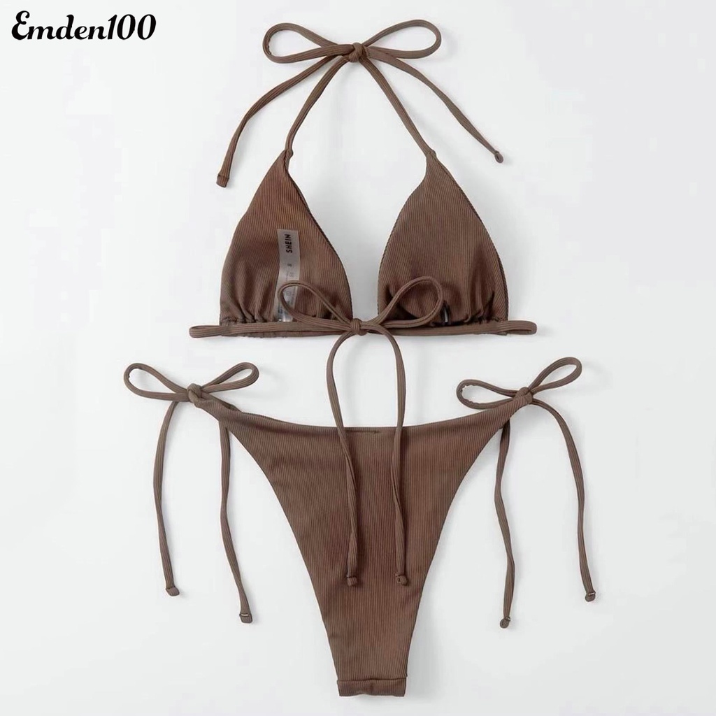 Bộ Bikini 2 Mảnh Hở Lưng Có Mút Đệm Quyến Rũ Cho Nữ