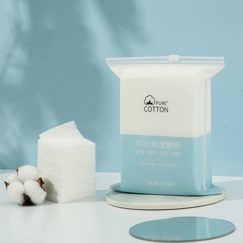 50 Cái/gói Ướt Nén Cotton Thun Cotton Mặt Mỏng Phần Bông Tẩy Trang Tấm Chăm Sóc Da JULYSTAR
