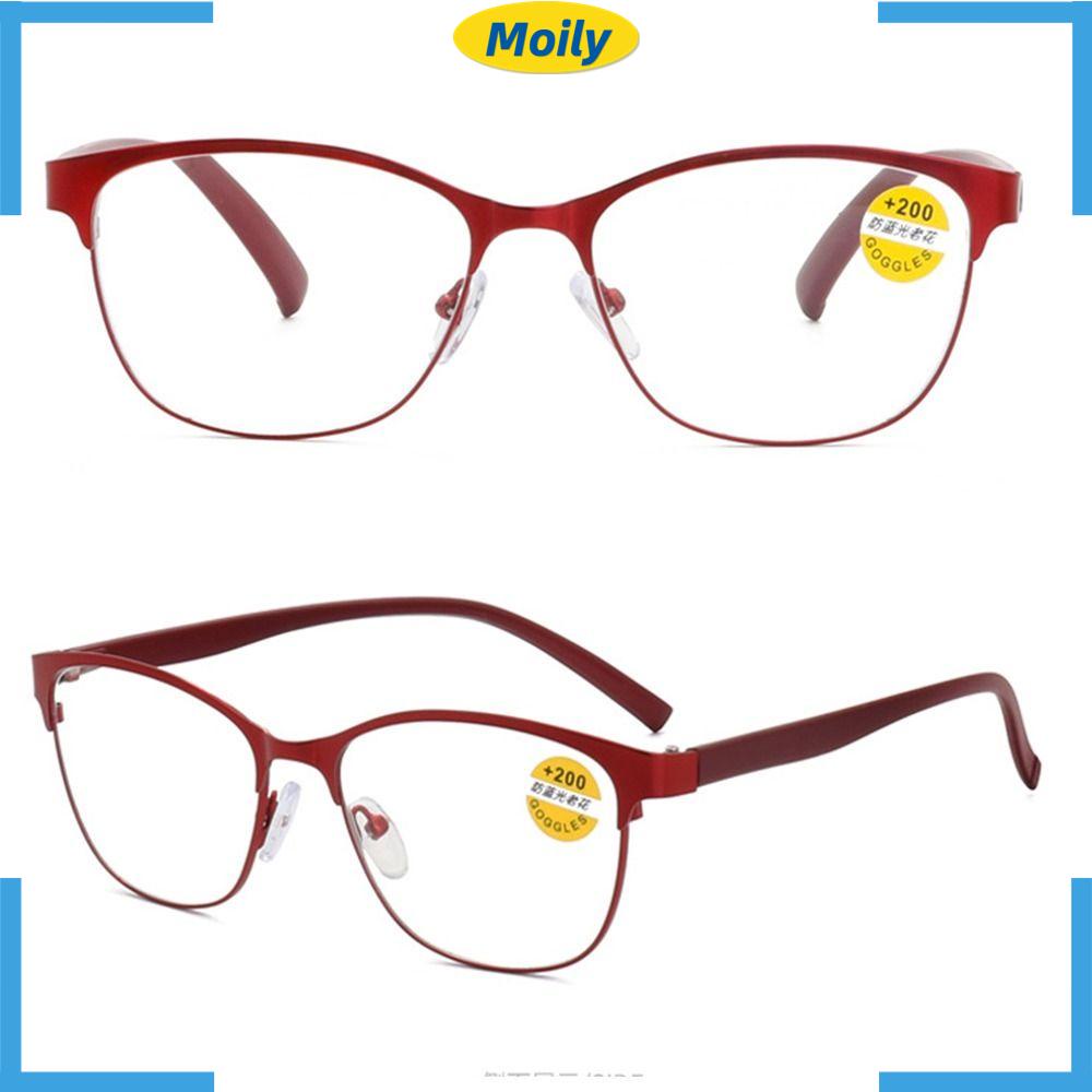 MOILYVN Kính Đọc Sách Gọng Kim Loại Chống Ánh Sáng Xanh Thiết Kế Đơn Giản Cho Nam