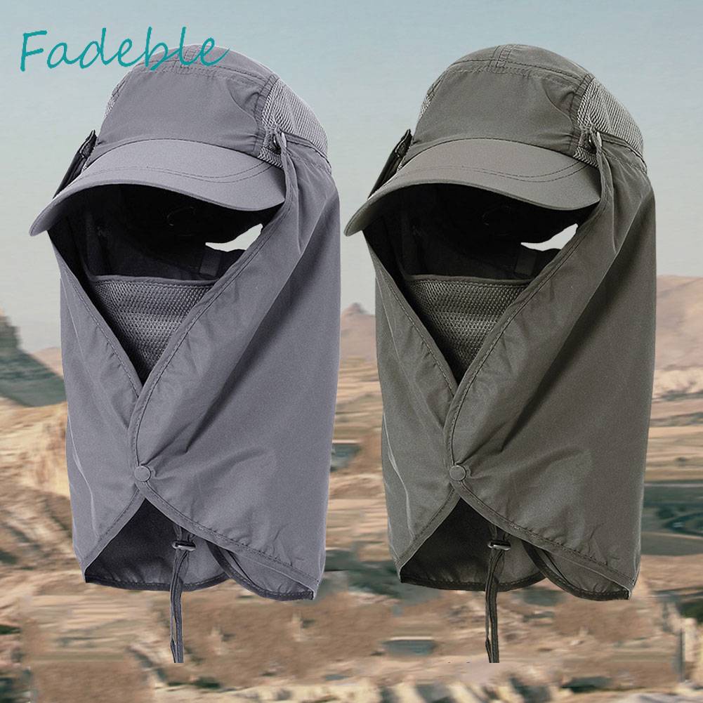 Mũ Lưỡi Trai Có Tấm Chắn Bảo Vệ Mặt Và Cổ Chống Gió Thoáng Khí Dành Cho Nam Nữ