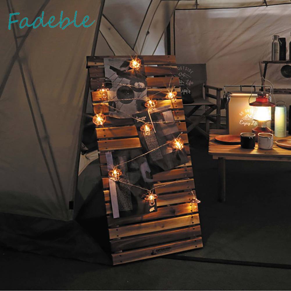 Dây Đèn Cắm Trại Chống Nước IPX4 50LM Phong Cách Retro