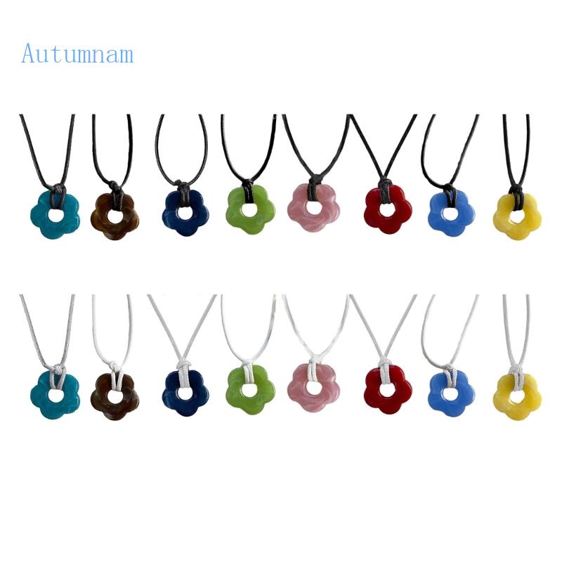 Vòng cổ Mặt Hoa Chất Liệu Acrylic Thời Trang Cho Nữ