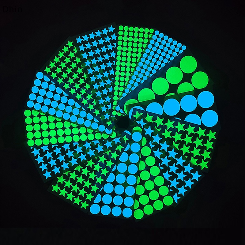 Bộ 8-126 Miếng Dán Tường Trang Trí Hình Ngôi Sao Dạ Quang DIY