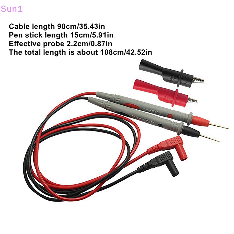 Set 2 Dây Dò Thử Điện Vạn Năng Chất Liệu Silicone Mạ Vàng