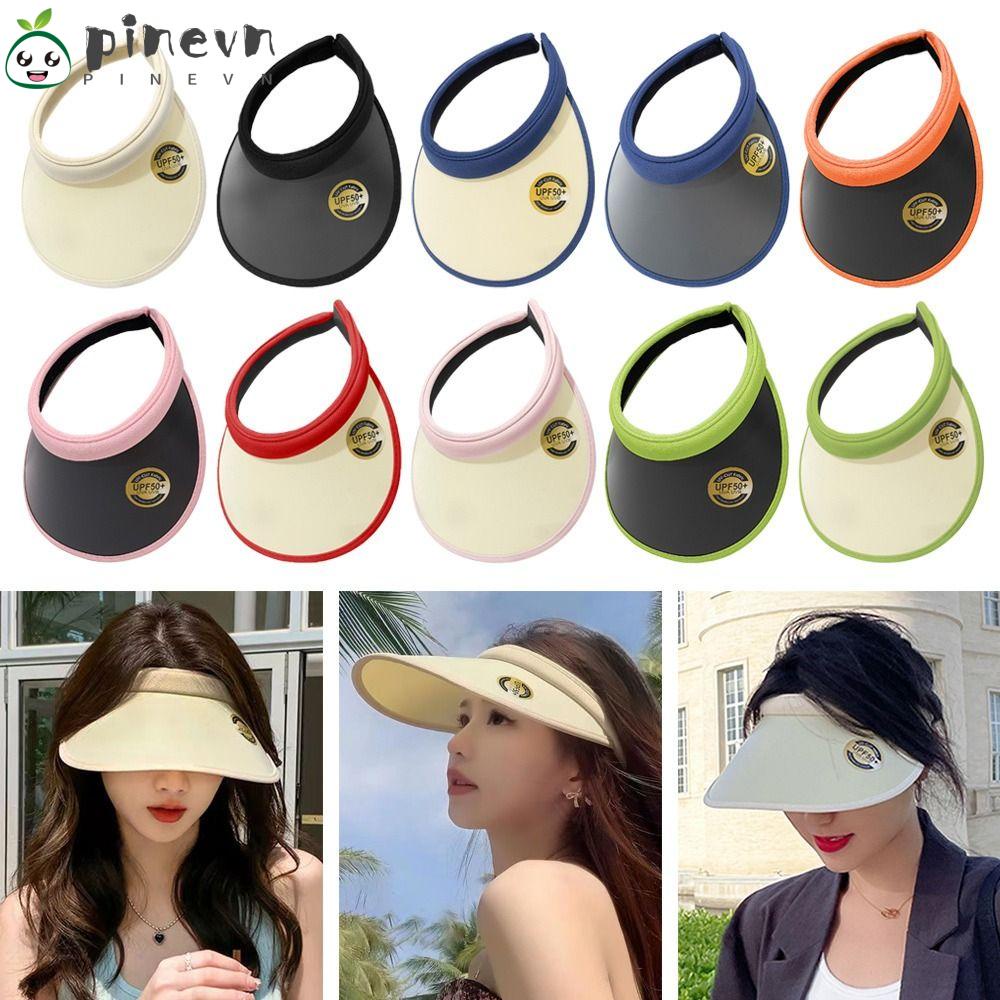PINEVN Mũ Lưỡi Trai Nửa Đầu Chống Nắng Màu Trơn Có Thể Điều Chỉnh