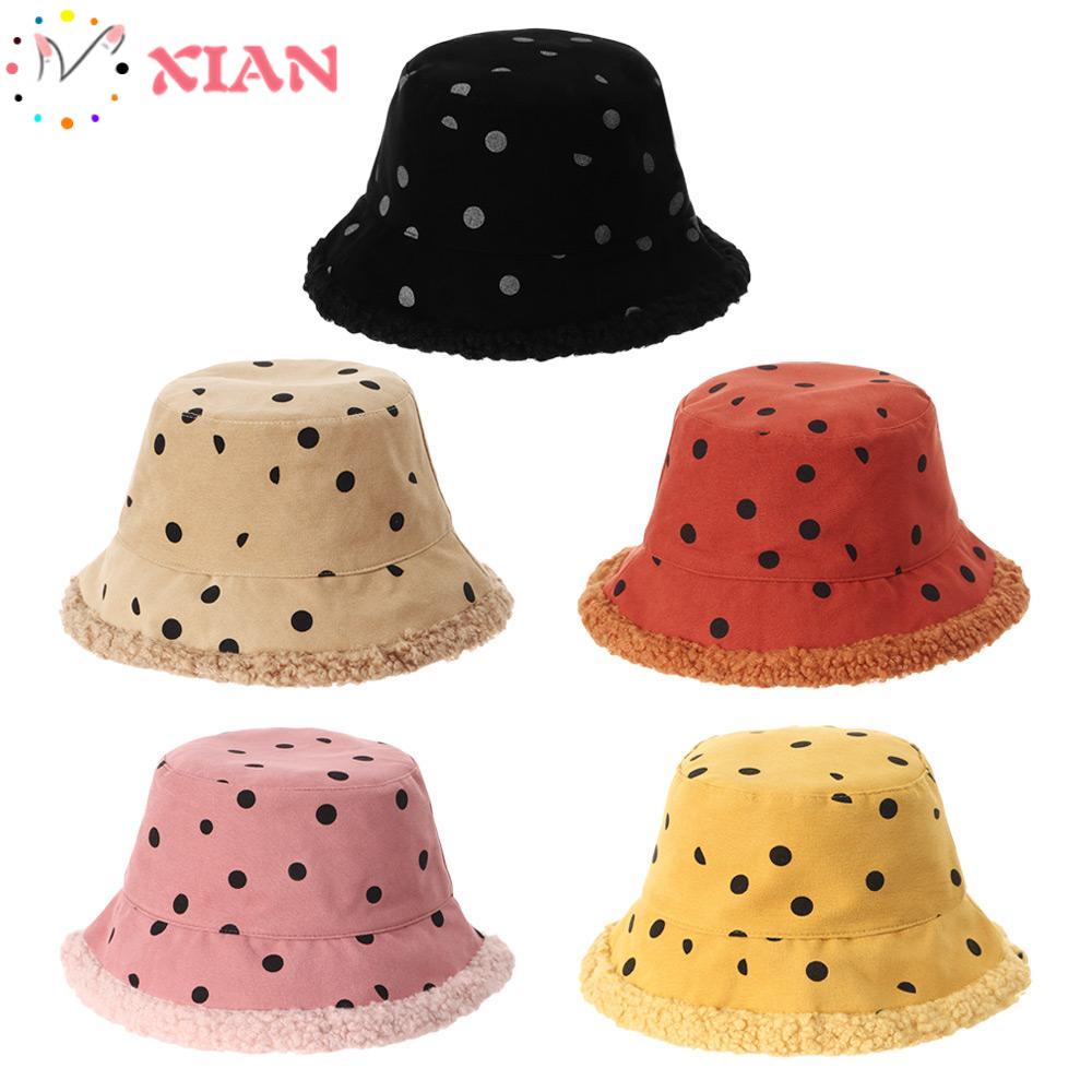 XIANTIN Mũ Bucket Chất Liệu Mềm Mại Ấm Áp Thời Trang Dành Cho Nữ