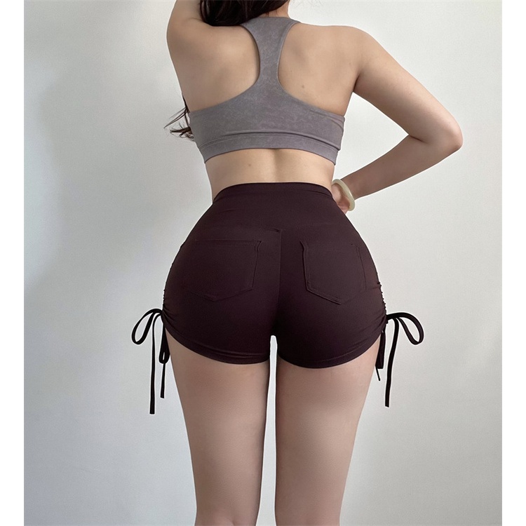 Quần short thể thao ANRAN lycra lưng cao nâng hông thời trang cho nữ