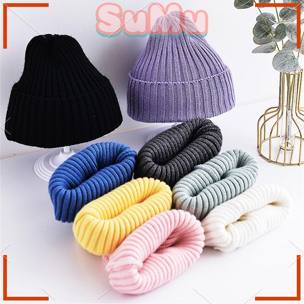 SUMU Mũ Len Trùm Đầu Màu Sắc Nhã Nhặn Thời Trang