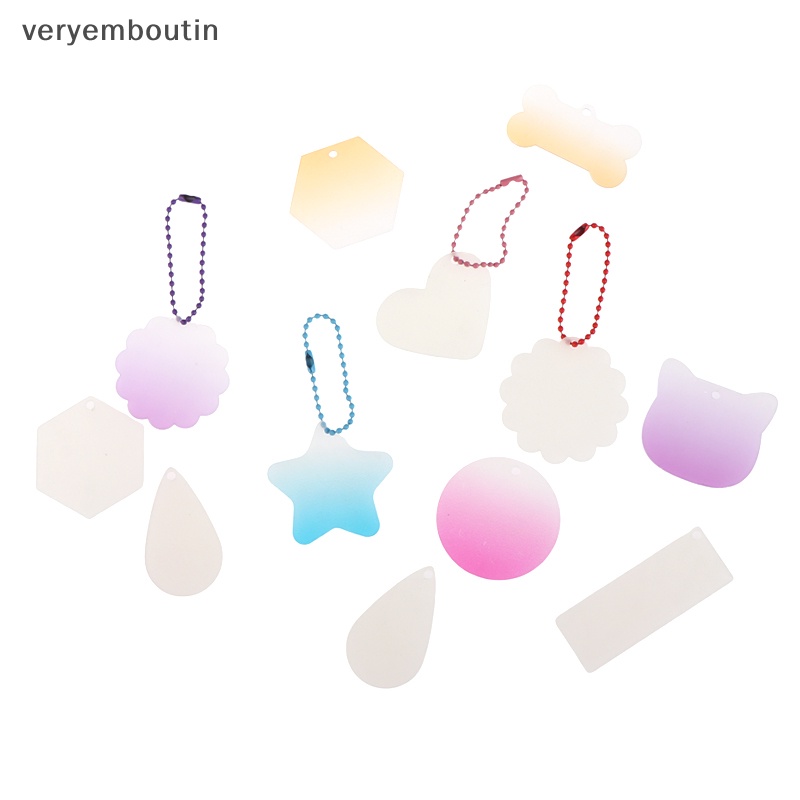 Set 5 / 10 / 15 Móc Khóa Trong Suốt Lấp Lánh Sáng Tạo