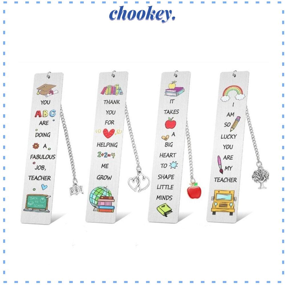CHOOKEY Bookmark Kim Loại Trang Trí Phong Cách Vintage