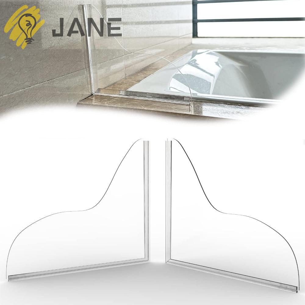 JANE Set 4 Tấm Chắn Bảo Vệ Bồn Tắm Bằng Acrylic Tự Dính 8.27 &quot;x 7.28&quot;