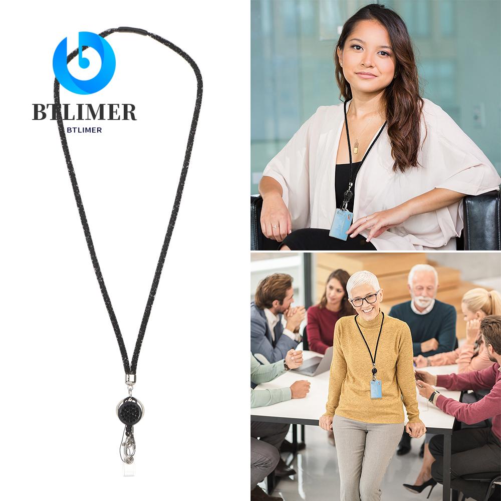 BTLIMER Dây Đeo Thẻ ID / Điện Thoại Đính Pha Lê Lấp Lánh An Toàn Tiện Dụng