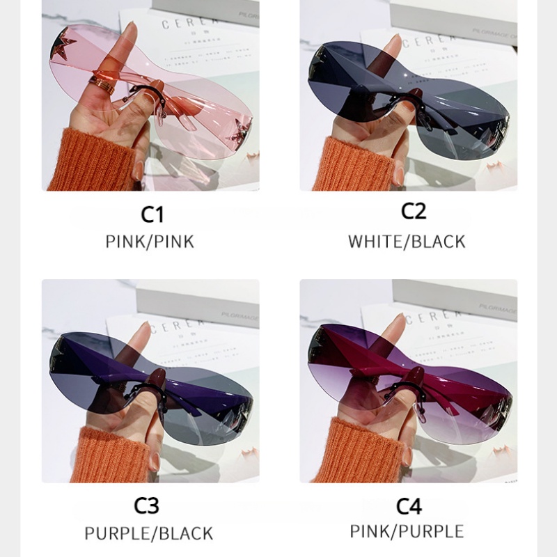 Kính Mát Không Gọng Ngôi Sao Năm Mới Của Millennium Spice Girl Y2K COD  Cho Nữ