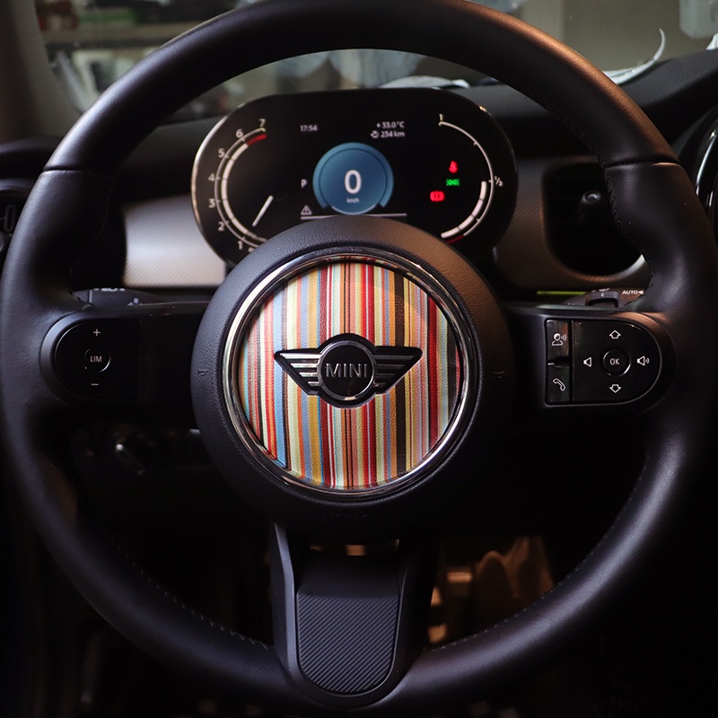 MINI COOPER steering wheel sticker COUNTRYMAN CABRIO Paceman JCW CLUBMAN F54 F55 F56 F57 F60 handlebar center standard painted three-dimensional sticker