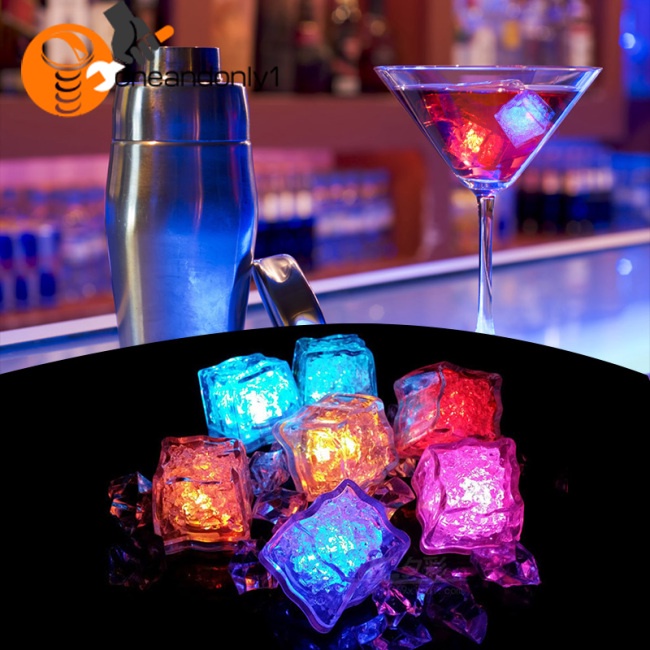 [COD] Ly Uống Rượu Có Đèn LED Phát Sáng Hình Viên Đá Cho Tiệc Cưới / Quán Bar / Lễ Hội