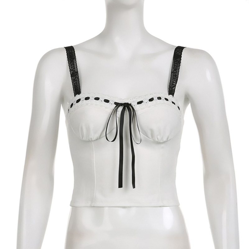 Áo Croptop Hai Dây Dáng Ôm Thời Trang Quyến Rũ Cho Nữ