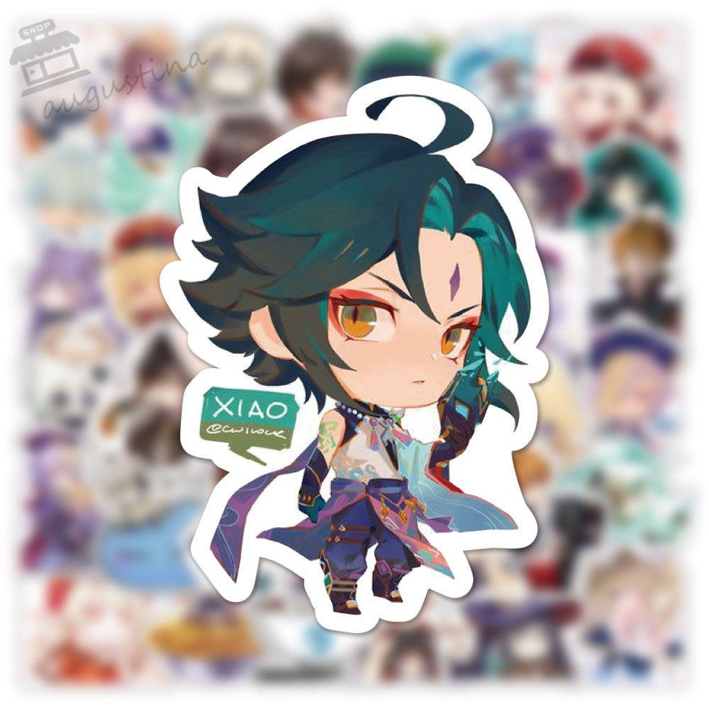 AUGUSTINA Bộ 50 Miếng Dán Hoạt Hình Dùng Trang Trí Vali / Ván Trượt / Guitar DIY