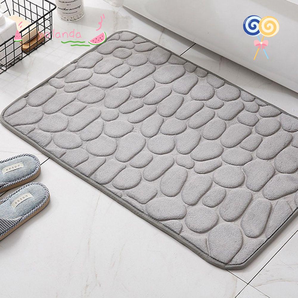 YOLA Thảm Chùi Chân Thấm Hút Nước Với Họa Tiết In Nổi Dùng Cho Nhà Tắm