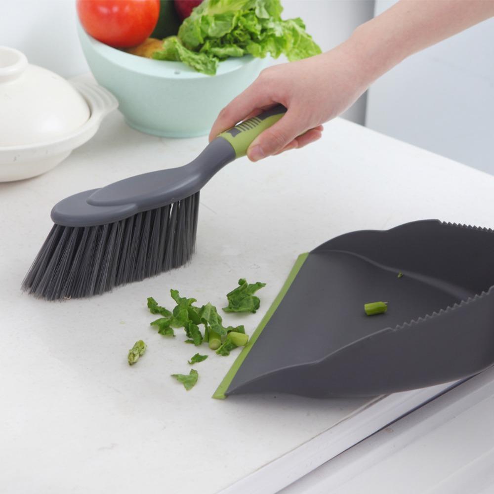 BEAUTY Bộ Chổi Và Đồ Hốt Rác Mini Bằng Nhựa Màu Xám Mới Dành Cho Bàn Phím Máy Tính