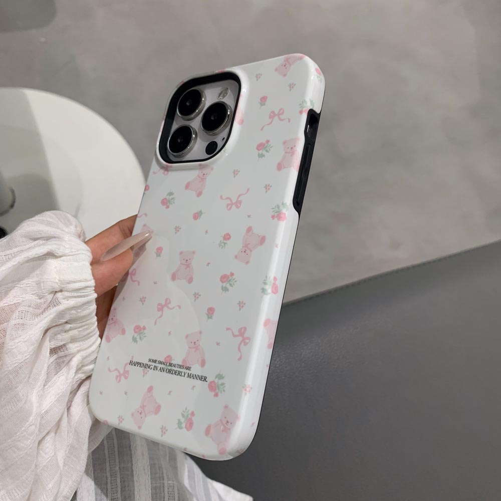 Ốp Điện Thoại Cứng Hình Gấu Cho iphone 11 12 12pro 12promax 13 13pro 13promax 14 14pro 14promax 15 15pro 15promax