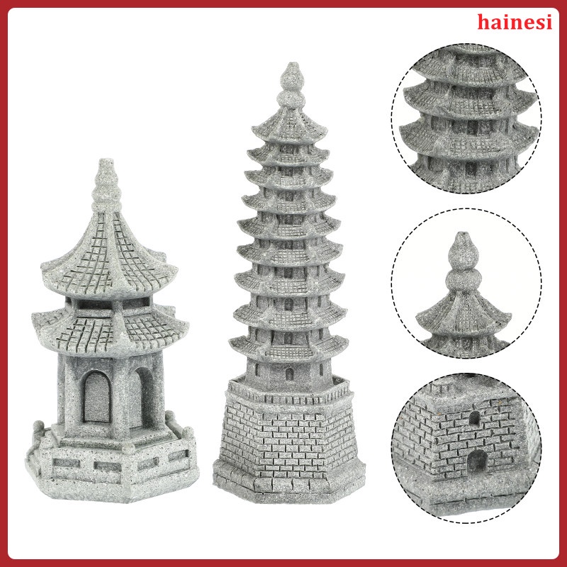 Bộ 2 Đá Sa Thạch Nhật Bản Hình Tháp Eiffel Hoa