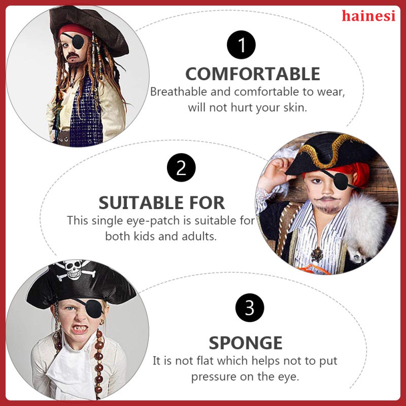 Bộ 2 Miếng Dán Che Mắt Hóa Trang Cướp Biển Amblyopia Cho Bé