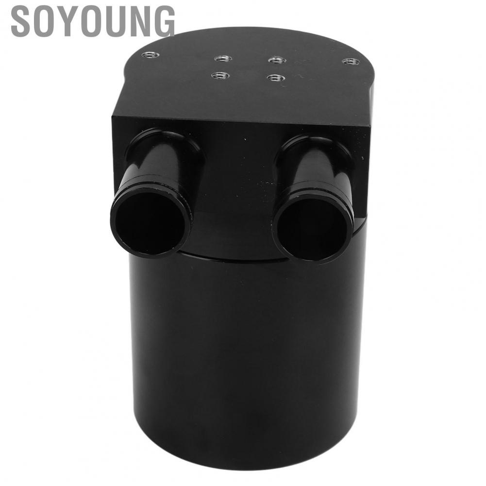 Soyoung Oil Catch Can Air Separator Professional Aluminum Alloy Leakproof Stable Black High Temperature Resistant for Car