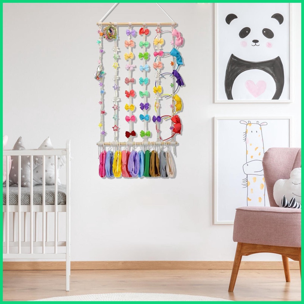 Giá Đỡ Dây Buộc Tóc / Kẹp Tóc Bằng Cotton Phong Cách Boho Cho Nữ