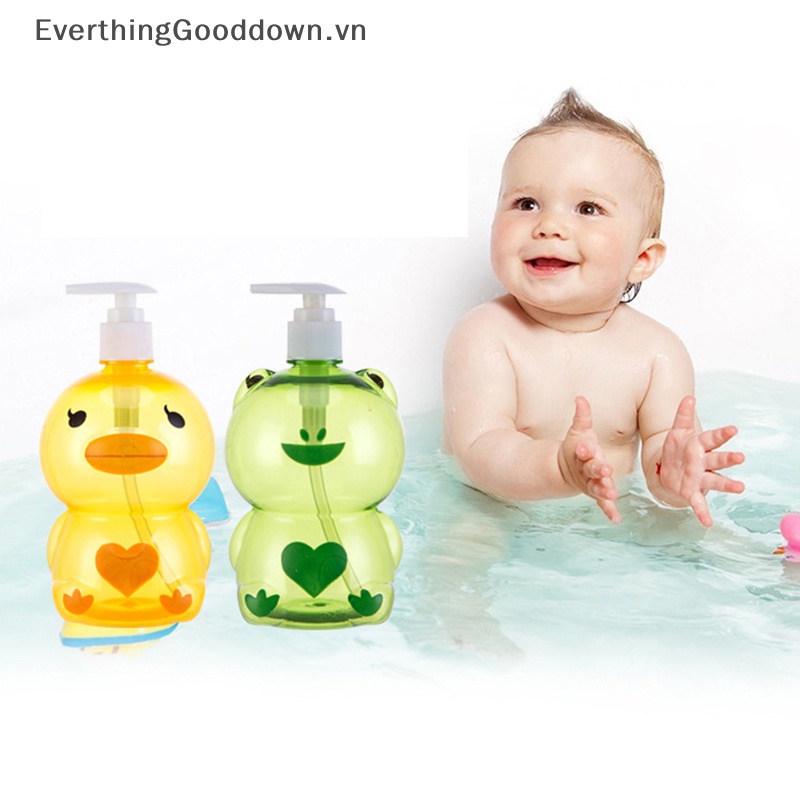Everthinggooddown Bình Đựng Xà Phòng Dạng Nhấn Hình Động Vật / Ếch Dễ Thương 250ml vn