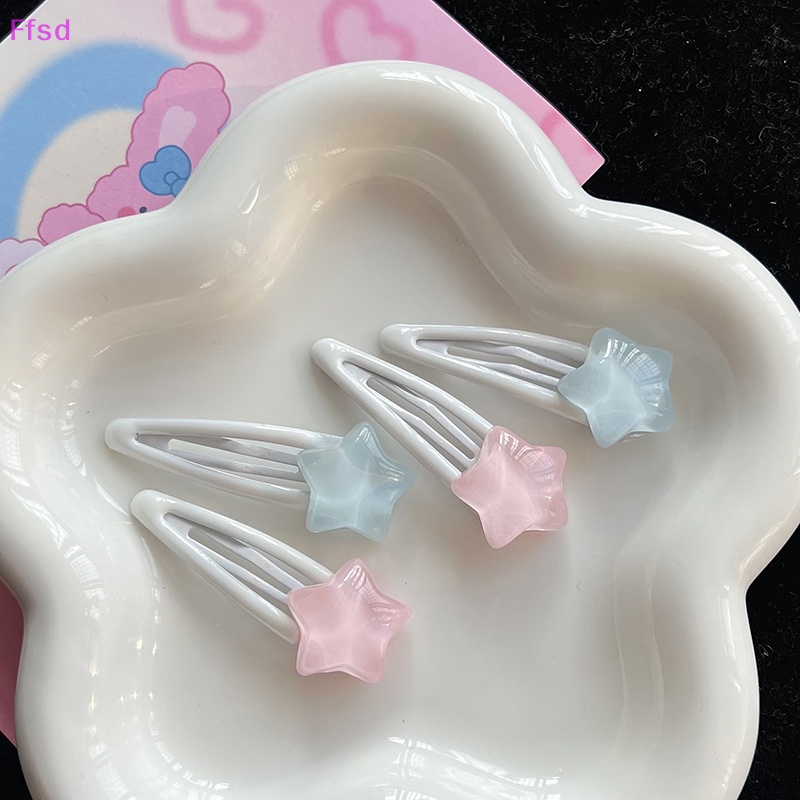 {Ffsd} Kẹp Tóc Mini Chống Trượt Hình Ngôi Sao Màu Sắc Ngọt Ngào Đáng Yêu