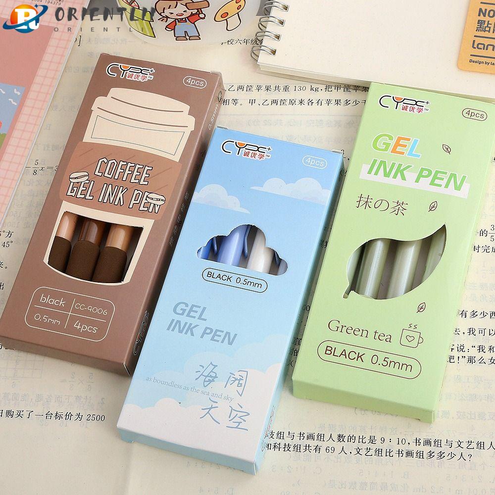 ORIENTLII Set 4 Bút Mực Nước Ngòi 0.5mm Màu Đen