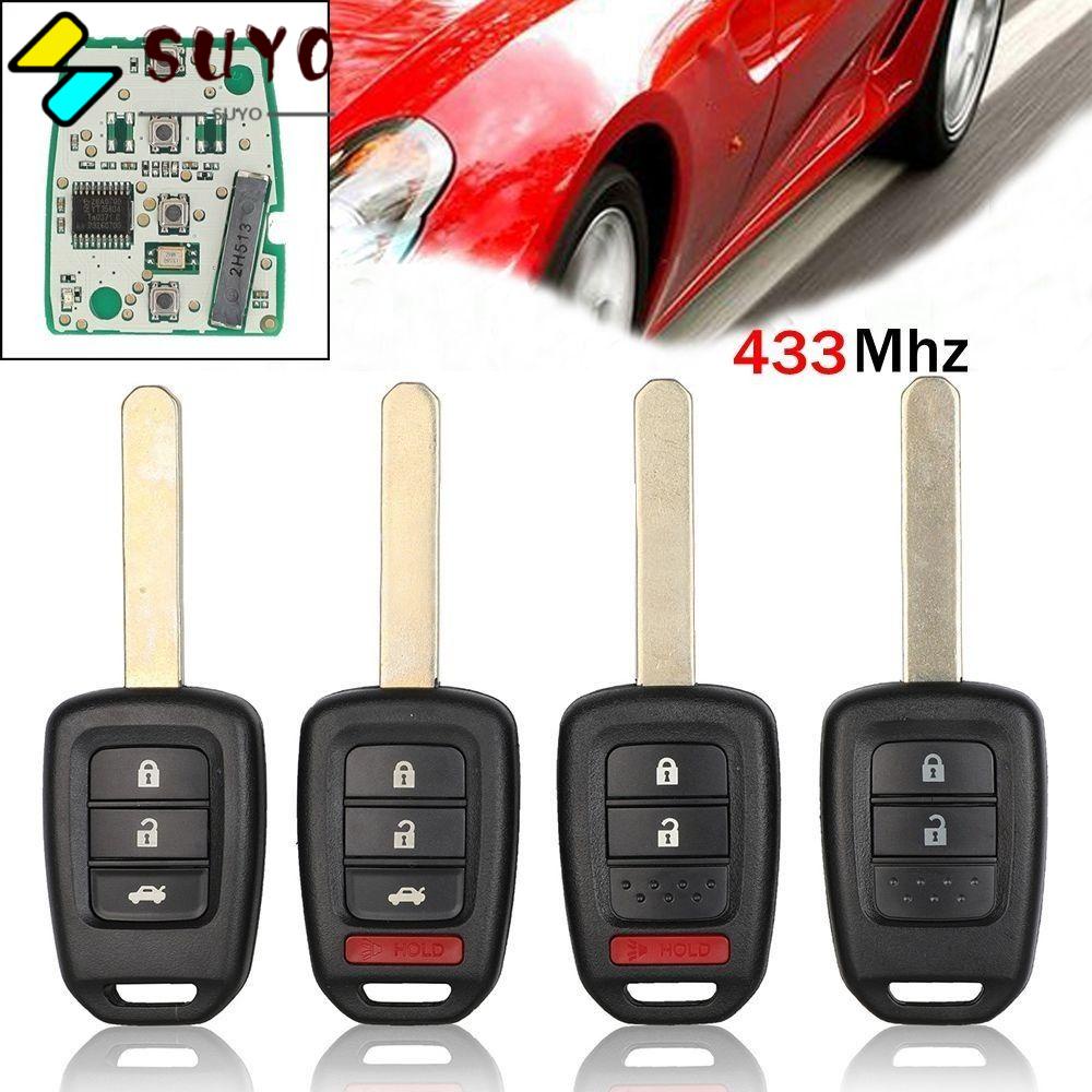 SUYO Vỏ Chìa Khóa Điều Khiển Từ Xa 2 / 3 / 4 Nút Cho CRV 2013-2017 / 1TA 433Mhz ID47