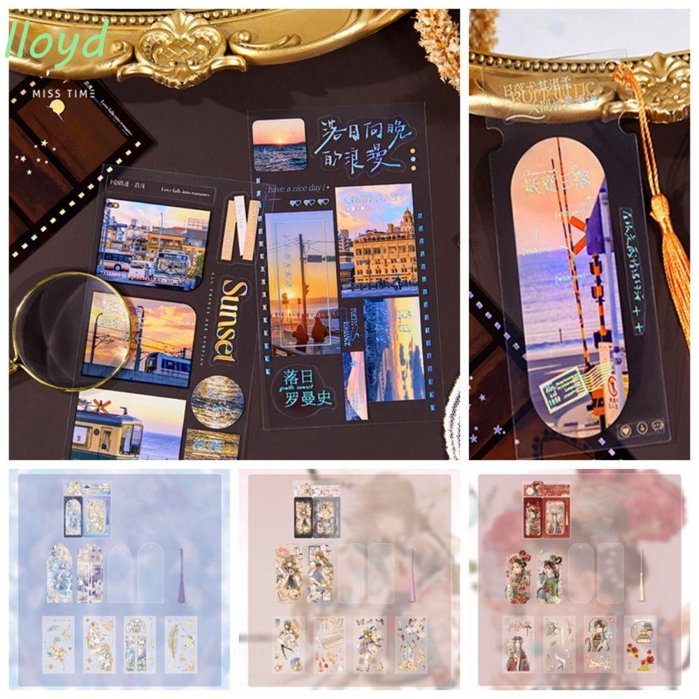 LLOYD Miếng Dán Đánh Dấu Sách Họa Tiết Hoạt Hình Đáng Yêu Sáng Tạo