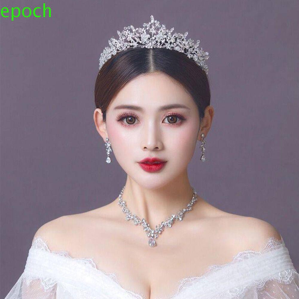 EPOCH Vương Miện Công Chúa Bằng Hợp Kim Đính Đá Xinh Xắn Cho Cô Dâu