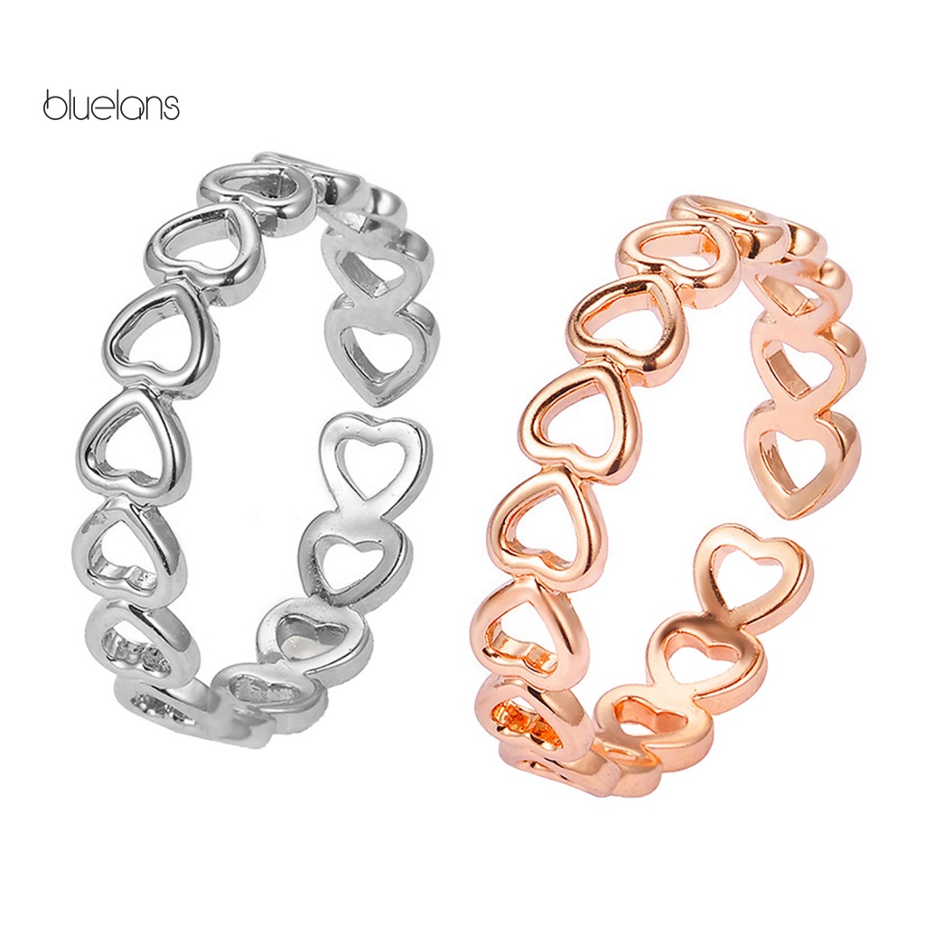 Nhẫn Cưới Bằng Đồng Hình Trái Tim Rỗng Thanh Lịch