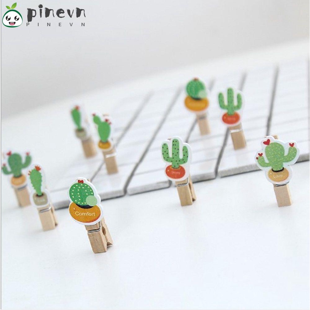 PINEVN 1 Bộ Giá Đỡ Kẹp Ảnh Bằng Gỗ Cỡ Nhỏ Thiết Kế Độc Đáo Tiện Dụng Cho Văn Phòng